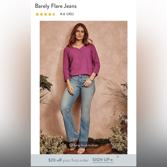 JJill Barely Flare jeans, misses 6, EUC - Picture 15 of 16